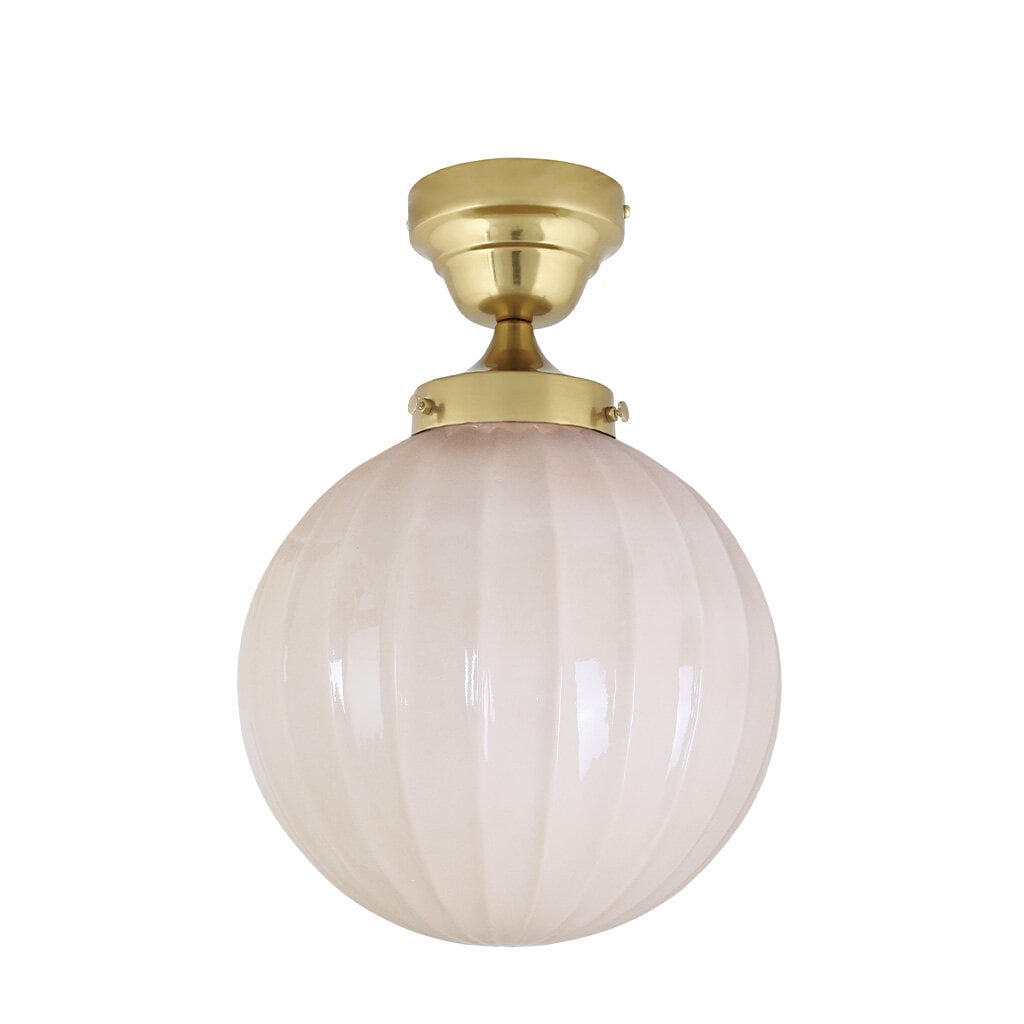 Taklampa Marit Mässing/Opal Beige Stor